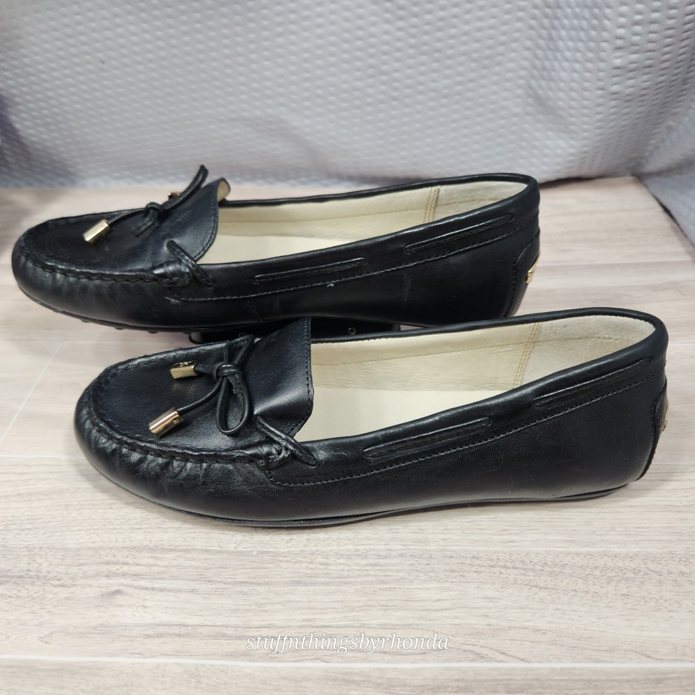 New Without Box Michael‎ Kors Daisy Moc Flats Black Loafers Ladies Flats Sz 7M - Picture 2 of 8